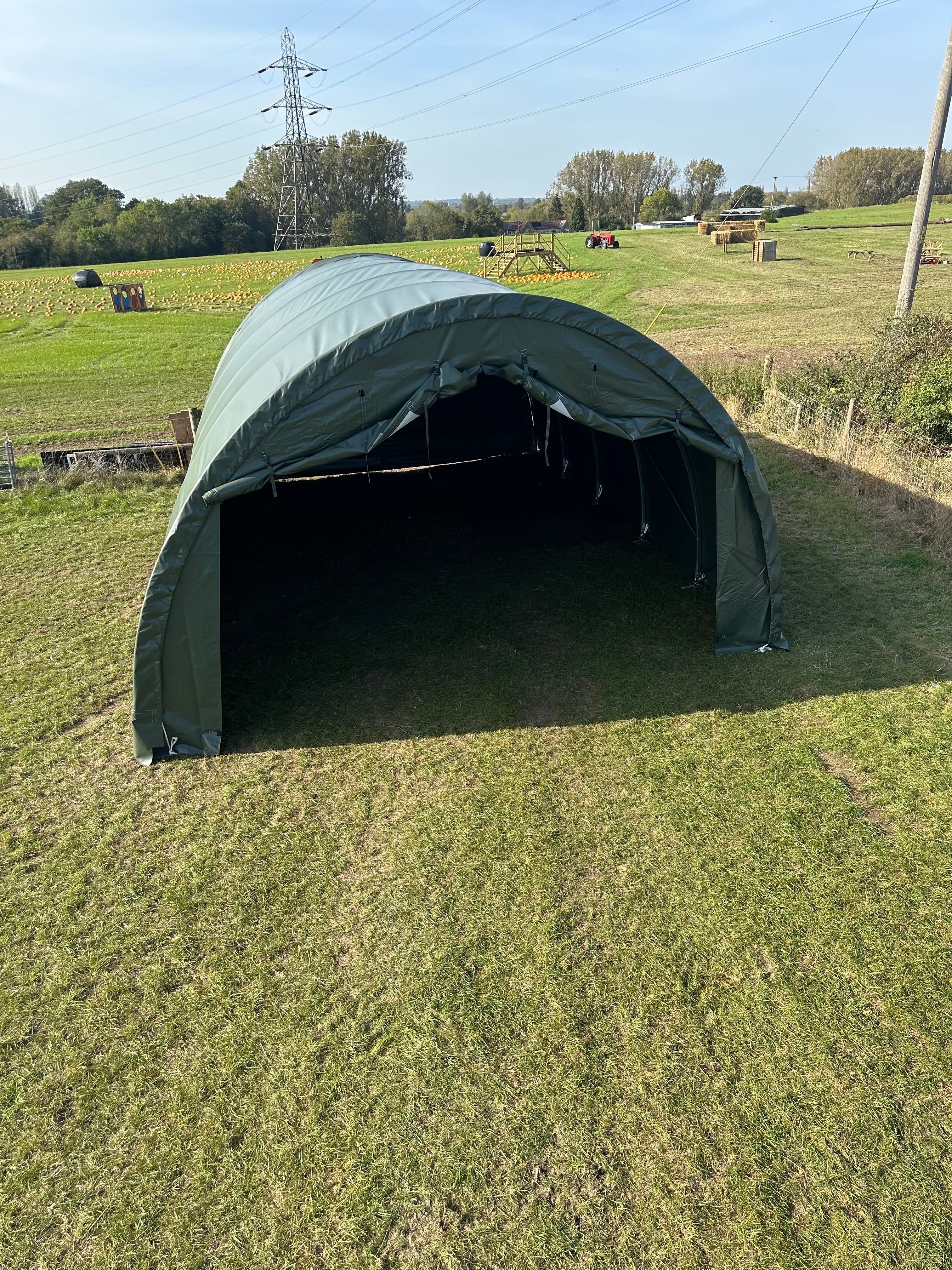 Rapid Deployment of a 20x32x12ft Field Shelter by Varna US for Enhanced On-Site Functionality