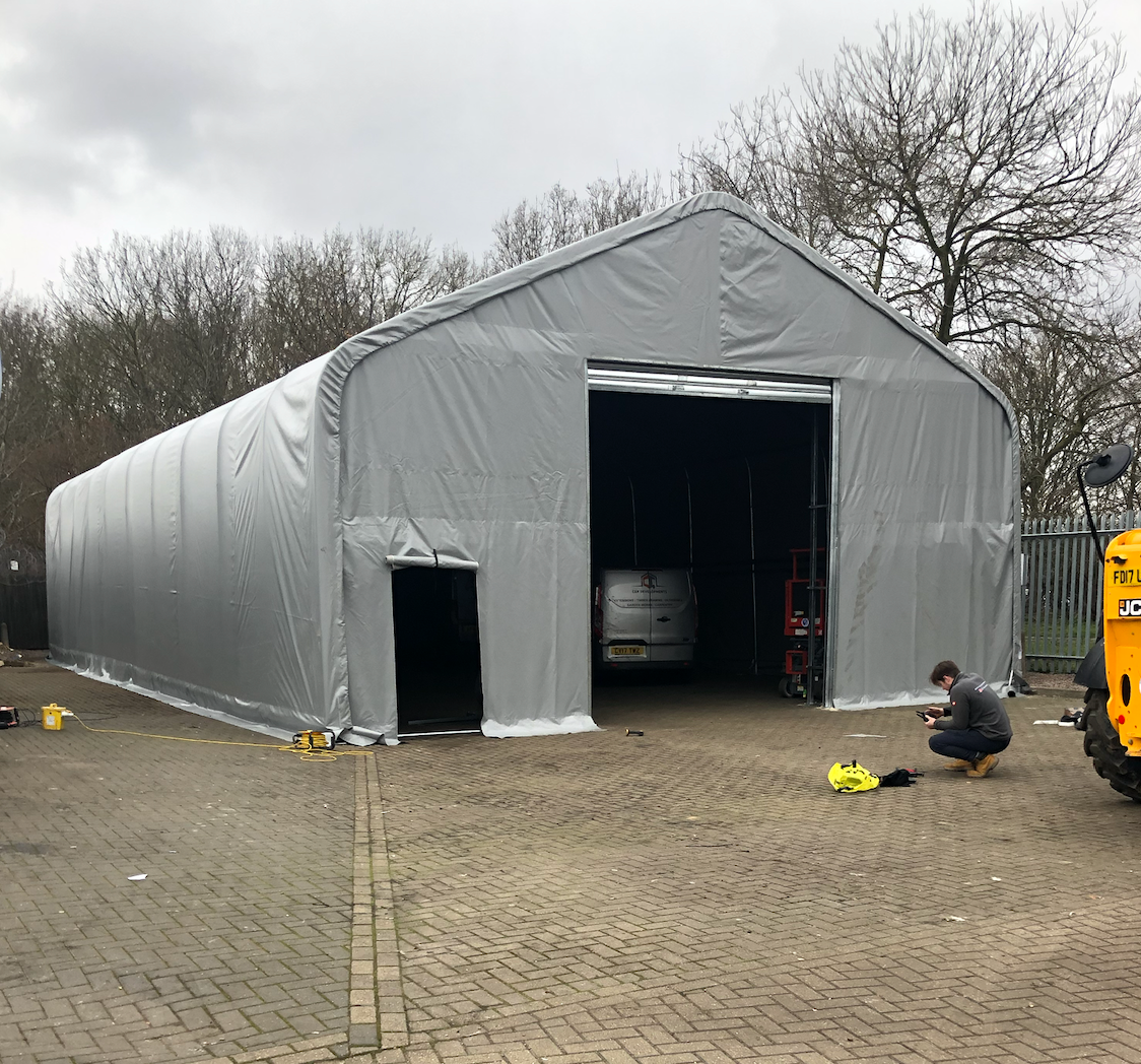 Varna US Delivers Massive 60x120x25ft Storage Tent for Volkswagen: A Four-Day Installation Triumph