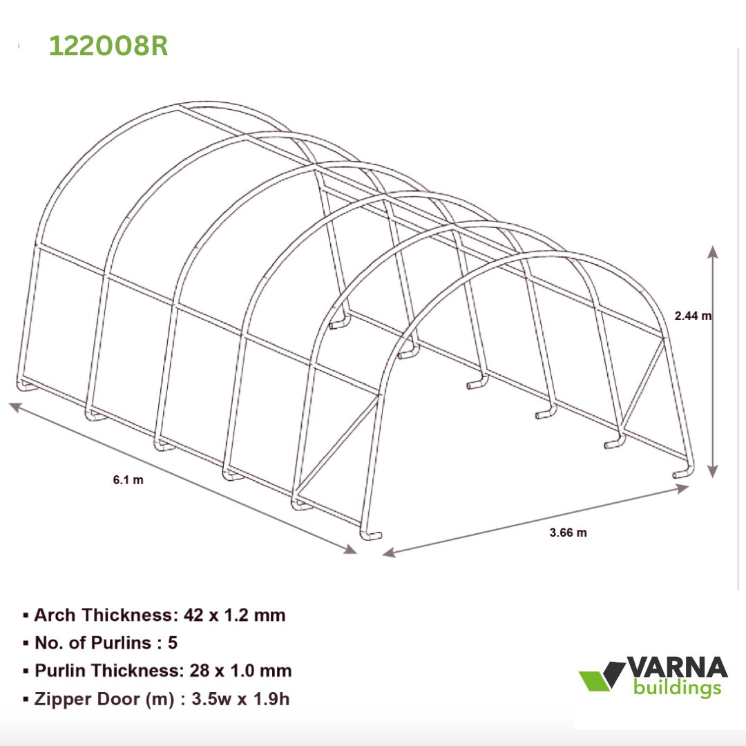 Sturdy 12x20x8ft Carport for Vehicle Protection