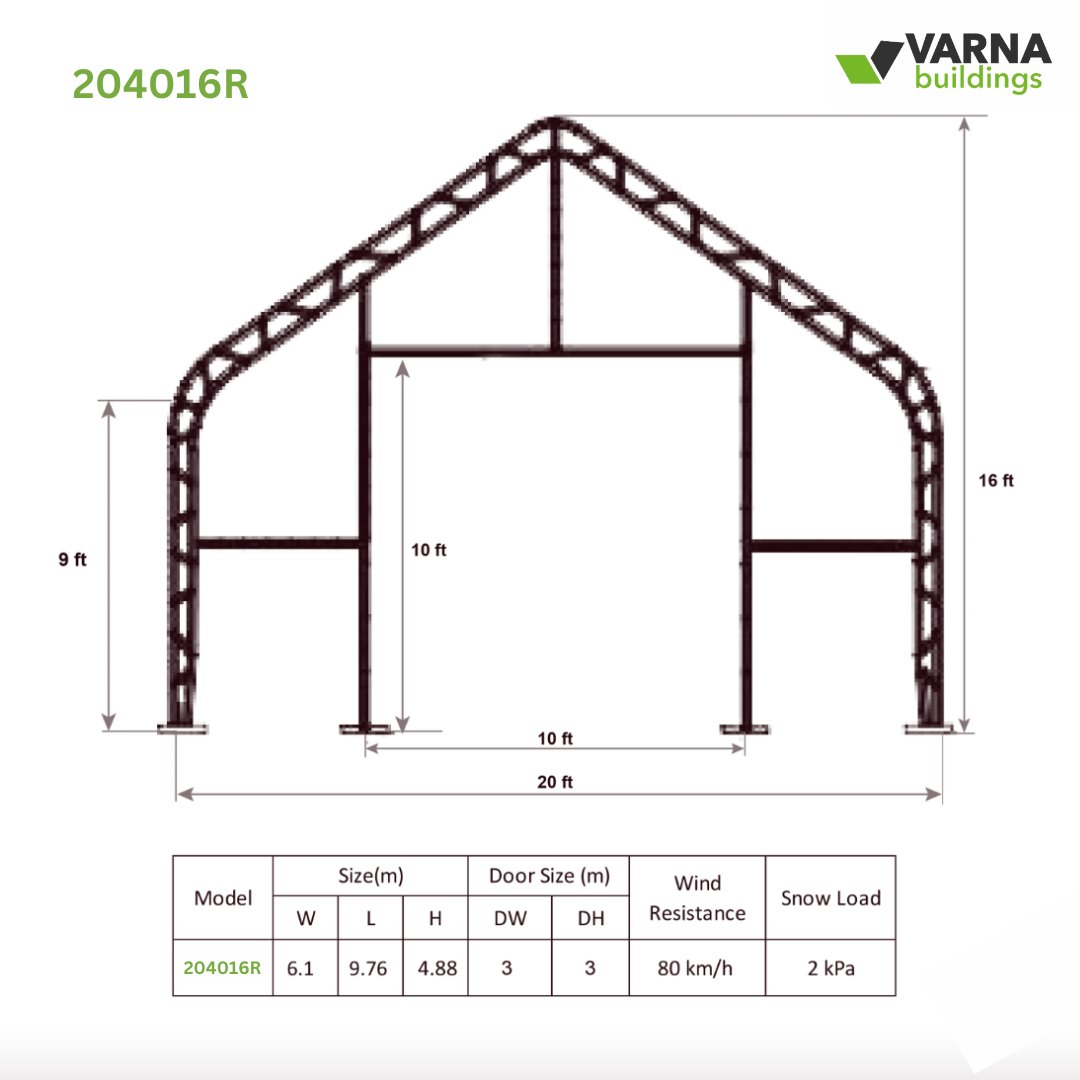 Reliable 20x40x16 Double Truss Structure: Strong Design for Various Applications