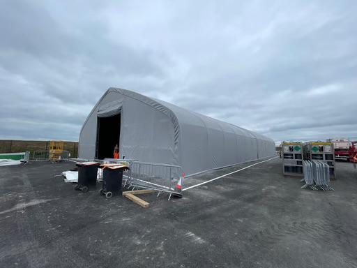 60ft-x-120ft-x-25ft-fabric building storage tent - StorMax by sheltirx